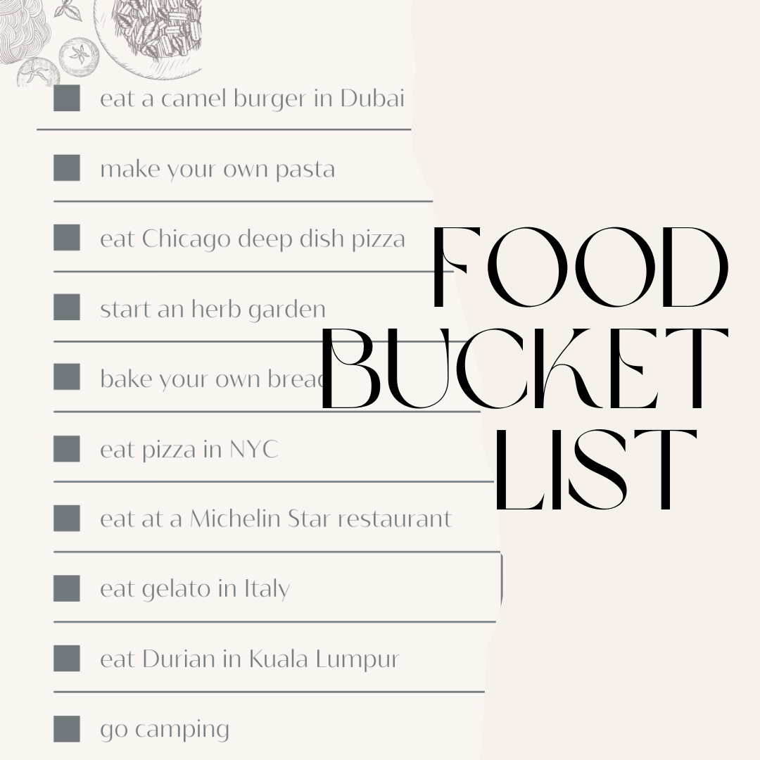 Food List Bucket (Download and Print)